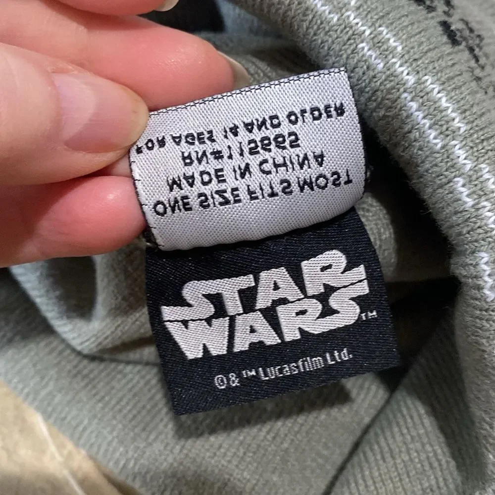 Star Wars Darth Vader Fair Isle Pom Beanie Cap Grey Black OSFM